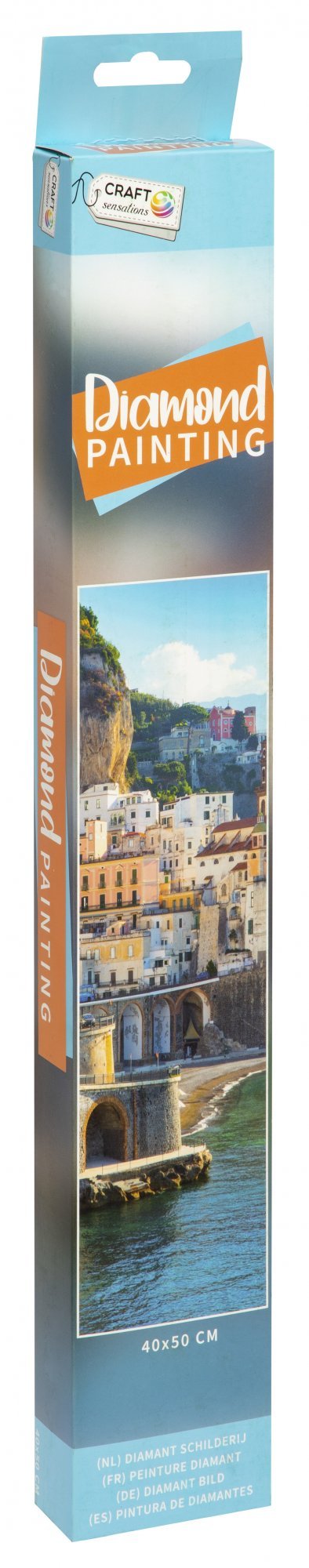 Malování pomocí kamínků Diamond Pobřeží Amalfi 40x50 cm