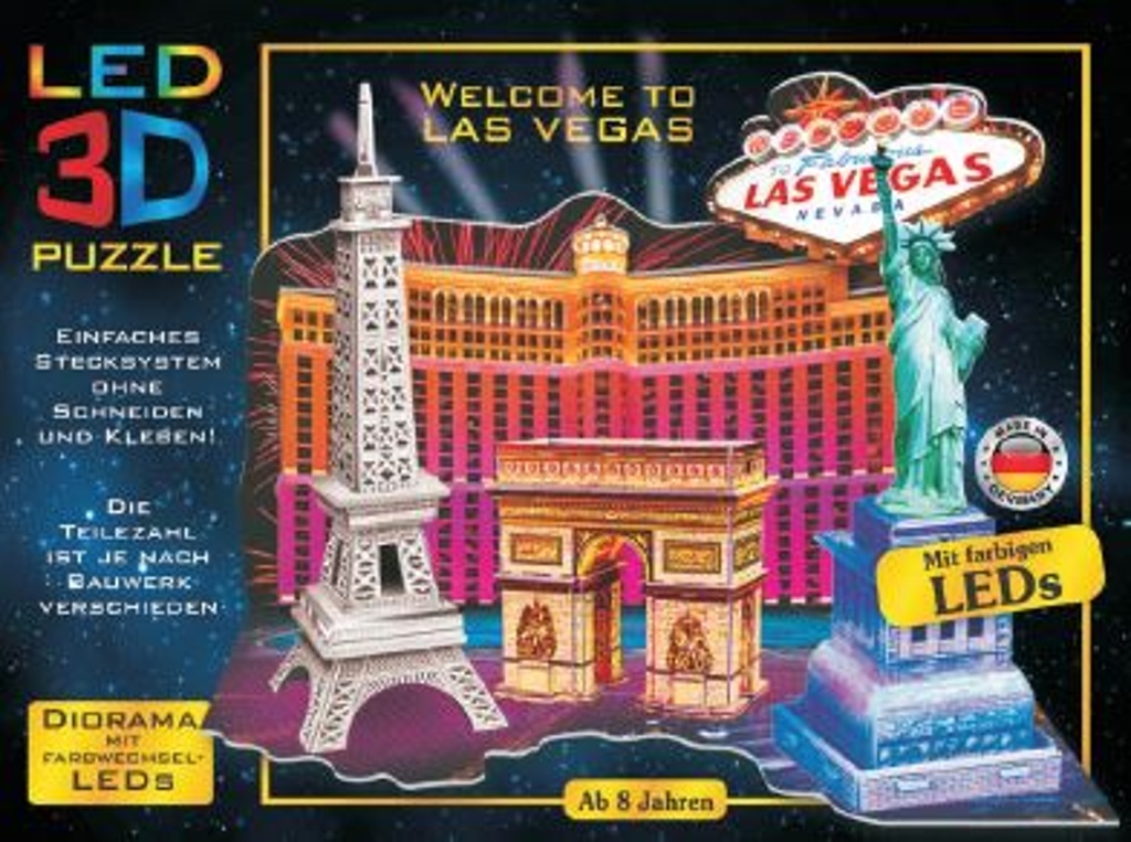 LED 3D Puzzle Vítejte v Las Vegas