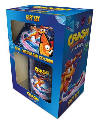 Crash Bandicoot dárková sada (hrnek, podtácek, klíčenka)