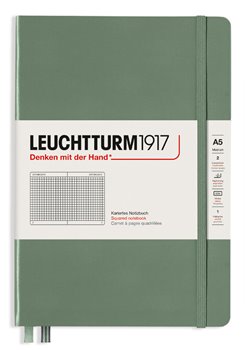 Stylový zápisník Leuchtturm v pevné vazbě formátu A5 Olive, Medium, čtverečkovaný